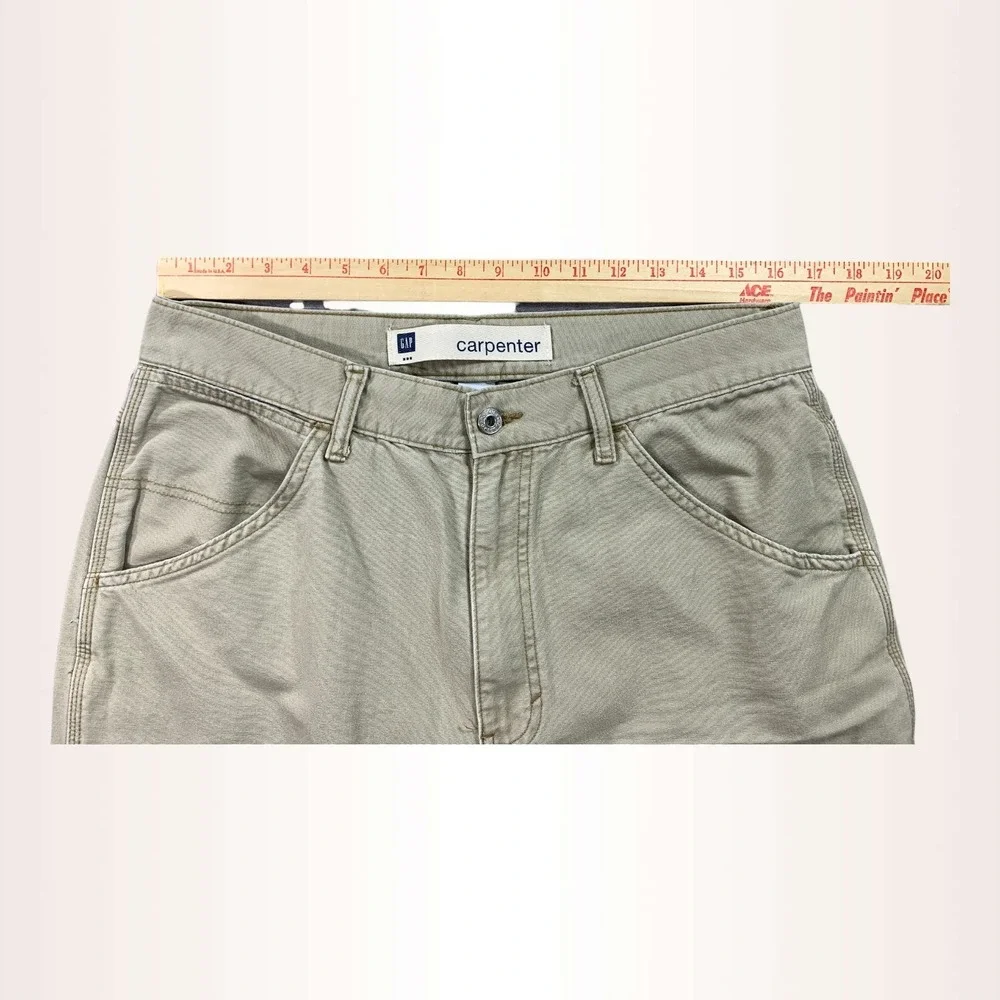 Vintage GAP Carpenter Pants Mens 32x32 Beige Utility Workwear Y2K Streetwear